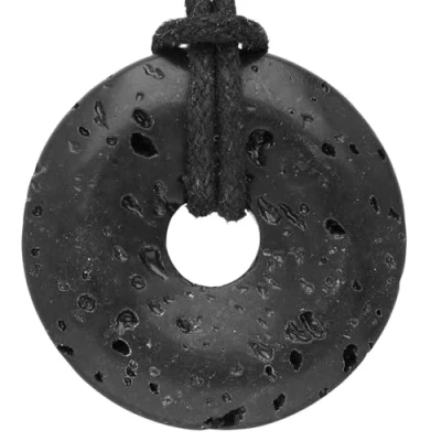 Afbeelding van Lebensquelle Plus Lava edelsteen donut Ø 30 mm hanger