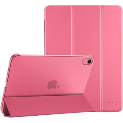 Afbeelding van ProCase Hoes voor 2022 10,9 inch iPad 10. Generation 10 Case model A2696 A2757, lichte dunne harde beschermhoes Smart Folio Cover compatibel met generatie 2022, roze