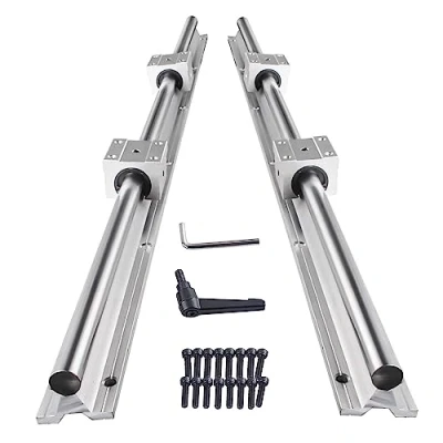 Afbeelding van CNCMANS SBR20 1200 mm lineaire rail, 2 stuks rails en 4 SBR20UU glijblok glijgeleiding, CNC onderdelen voor 3D printer graveermachine (1200 mm)