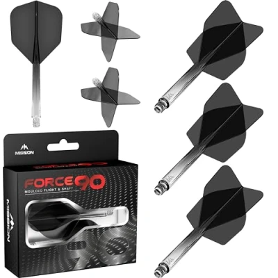 Afbeelding van Mission Force 90 Gradient Transparent Black NO6 Dart Flights