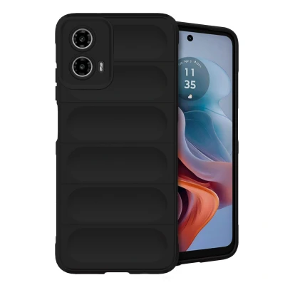 Afbeelding van Motorola Moto G34 Hoesje Siliconen en TPU (zacht) iMoshion Softcase/Backcover Zwart Telefoonhoesje