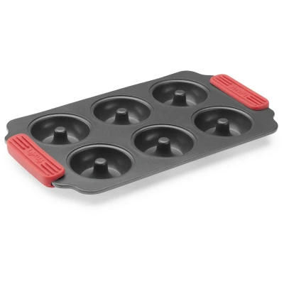 Afbeelding van Lékué non stick donutvorm 6 st Rood