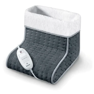 Afbeelding van Beurer FW 20 Cosy voetenwarmer, elektrische voetverwarming met 3 temperatuurstanden en automatische uitschakelfunctie, machinewasbaar, grijs