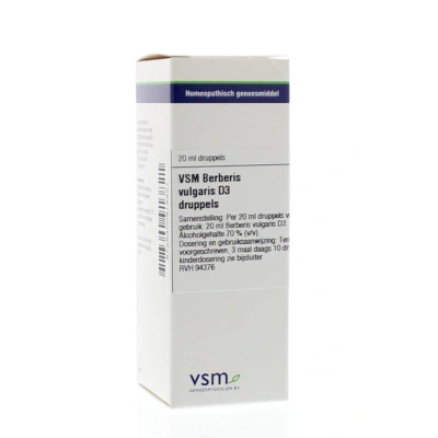 Afbeelding van Vsm Berberis Vulgaris D3, 20 ml