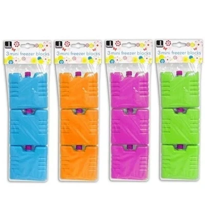 Afbeelding van 3 delige koelelementenset voor vriezer en koeltas, mini koelpack reizen picknick