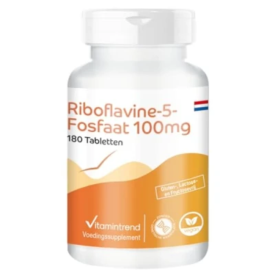 Afbeelding van Vitamine B2 tabletten riboflavine 5 fosfaat hoge dosering 180 Vitamintrend®