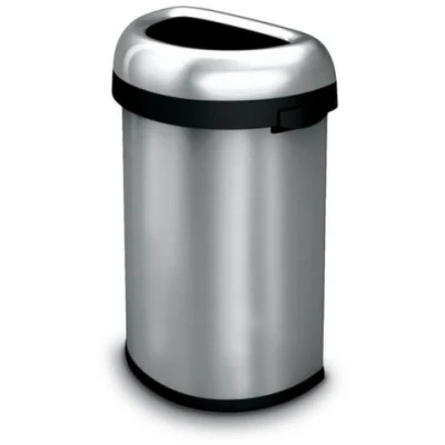 Afbeelding van Afvalbak simplehuman Semi round Open Bin 60L