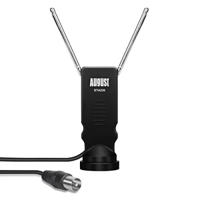 Afbeelding van Draagbare Freeview en DVB T2 HD Kleine Antenne August DTA220 Twin Telescopische Indoor voor TV USB Tuners/DVB T / DAB Plakbare basis auto&#039;s, vrachtwagens, thuis,