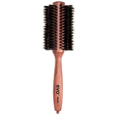 Afbeelding van Evo Bruce Bristle Radial Brush 28 mm, kleine stylingborstel met natuurlijke wildzwijnharen, haarborstel voor vrouwen, dames en heren, gemaakt van gecertificeerd hout