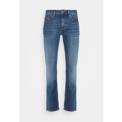 Afbeelding van Tommy Hilfiger heren Straight leg jeans met medium wassing in de kleur Indigo, maat: W38/L30