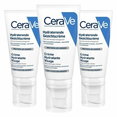 Afbeelding van 3x CeraVe Hydraterende Gezichtscrème 52 ml