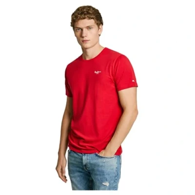 Afbeelding van Pepe Jeans Original Tshirt basic, Heren, Maat: Large, Rugby red