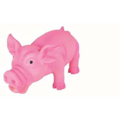 Afbeelding van Trixie latex / polyestervlies varken met dierengeluid assorti 17 cm