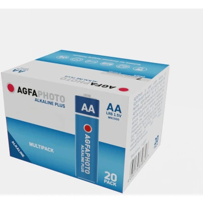Afbeelding van AgfaPhoto Piles Alcalines Plus Mignon AA LR6 (1.5V, Lot de 20) Longue Durée Vie Idéales pour Télécommandes, Jouets, Appareils Photo et Usage Domestique ou Professionnel