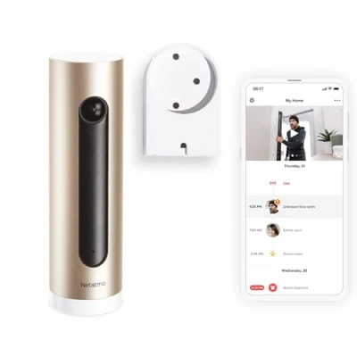 Afbeelding van Netatmo Slimme Binnencamera met muurbevestiging, WIFI, Bewegingsdetectie, Nachtzicht, FHD 1080p, MicroSD kaart, Zonder Abonnement, Alexa/Google/Apple, NSC AMZ