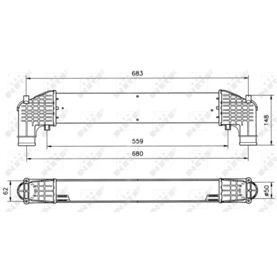 Afbeelding van Intercooler, inlaatluchtkoeler NRF 30108A