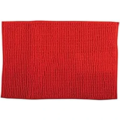 Afbeelding van MSV Badkamerkleed/badmat voor op de vloer rood 60 x 90 cm Microvezel Badmatjes