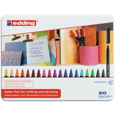 Afbeelding van edding 1200 ass. teken/kleur stift 20ST 0,5 1 mm / 4 20
