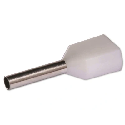 Afbeelding van Quadrios 22C433 Dubbele adereindhulzen 0.5 mm² Deels geïsoleerd Wit 1 set(s)