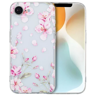 Afbeelding van iPhone SE 4 Hoesje Siliconen en TPU (zacht) imoshion Softcase/Backcover Blossom Watercolor Telefoonhoesje