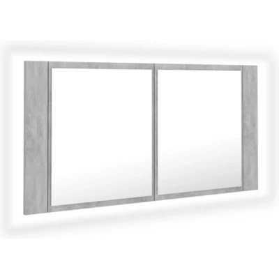 Afbeelding van Badkamerkast Met Spiegel En Led 90X2X45 Cm Acryl