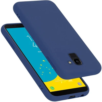 Afbeelding van Cadorabo Hoesje geschikt voor Samsung Galaxy J6 2018 Case in LIQUID BLAUW Beschermhoes TPU silicone Cover