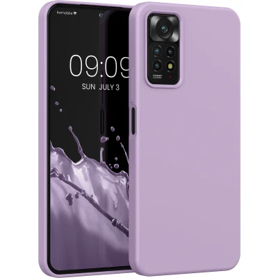 Afbeelding van kwmobile telefoonhoesje geschikt voor Xiaomi Redmi Note 11 Pro / (5G) 12 (4G) Hoesje met siliconen coating Smartphone case in mauve