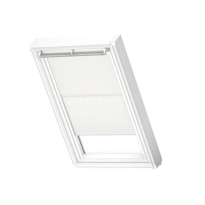 Afbeelding van VELUX Origineel Verduisterend Rolgordijn Plus Plissé (DFD) Wit Kozijn, M04, 304, 1,