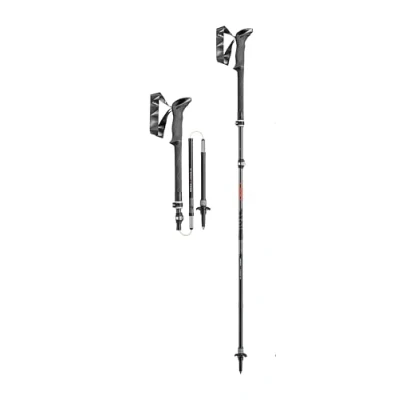 Afbeelding van Leki Makalu FX Carbon AS Wandelstok Light Anthracite Bright Red Black Grijs Wandelstokken