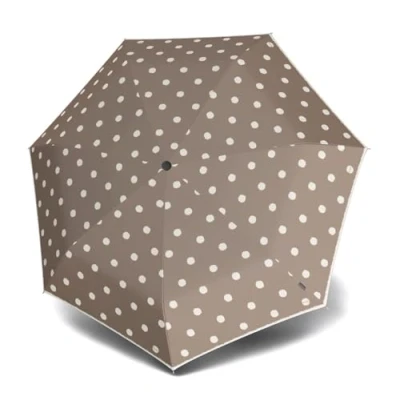 Afbeelding van Knirps Small Manual Paraplu, Dames, Maat: One Size, Dot art taupe