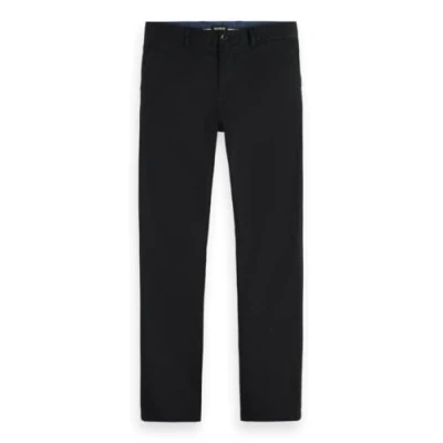 Afbeelding van Scotch &amp; Soda Heren Core Stuart Regular Slim Fit Stretch Cotton Chino Broek, Black 0008, 34W / 30L