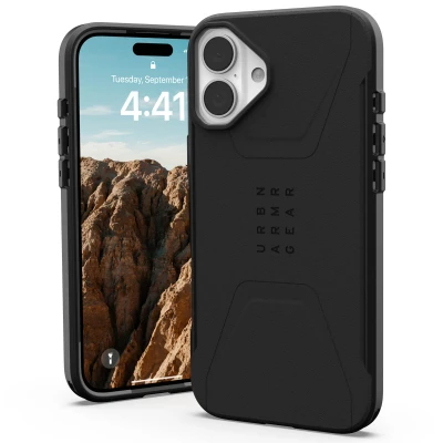 Afbeelding van Apple iPhone 16 Plus MagSafe Hoesje Kunststof UAG Hardcase/Backcover Zwart Telefoonhoesje Shockproof/Valbescherming