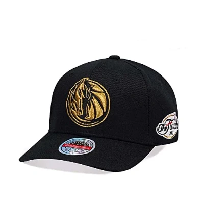 Afbeelding van Mitchell &amp; Ness NBA/HWC Zwart Goud Classic Red Snapback Cap, Dallas Mavericks, zwart, One size