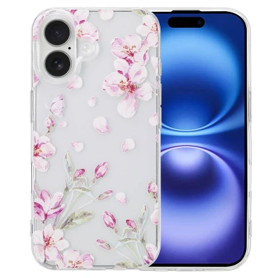 Afbeelding van imoshion hoesje Geschikt voor iPhone 16 Siliconen Design Meerkleurig / Blossom Watercolor