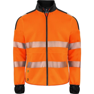 Afbeelding van ProJob 6109 SIGNALISATIESWEATER MET LANGE RITSSLUITING EN ISO 20471 KLASSE 3 646109 Oranje/Zwart L