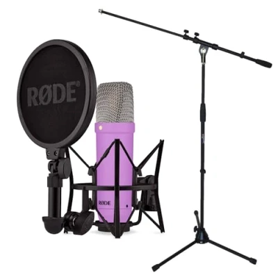 Afbeelding van Rode NT1 Signature Purple Studio Microfoon Paars + Keepdrum Microfoonstandaard