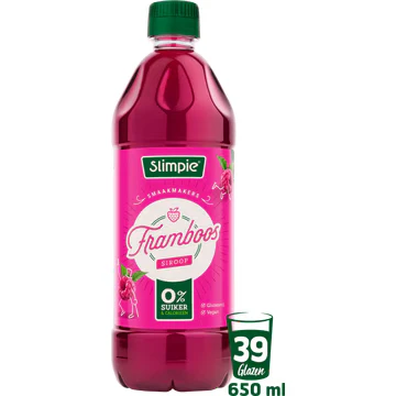 Afbeelding van Slimpie Siroop Framboos 650 ml