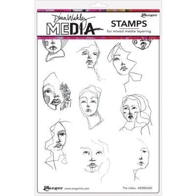 Afbeelding van Ranger Dina Wakley Media Cling Stamps The Littles