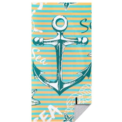 Afbeelding van KUOGAS Strandhanddoek, XXL, 200 x 100 cm, grote, sneldrogende microvezelhanddoek, zandvrije badhanddoek, strandhanddoek voor dames
