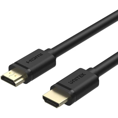 Afbeelding van Unitek 1 meter HDMI kabel (mannelijk mannelijk), Ver. 2.0, 4K @60p, audio video, buitendiameter 7,3 mm, 100% koper, high speed met ethernet kabel, monitorkabel, displaykabel, zwart