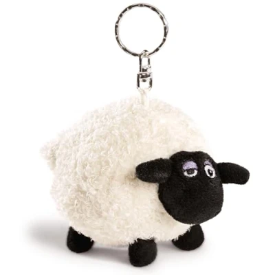 Afbeelding van Sleutelhouder &quot;Shaun het Schaap&quot; Shirley 10cm wit Duurzame metgezel knuffeldierhanger met sleutelring sleutelhanger voor sleutelkoord, tas, rugzak en meer