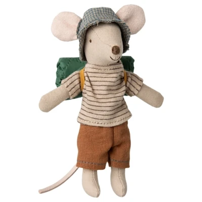 Afbeelding van Maileg knuffelmuis grote broer met magneten dunne strepen 13 cm