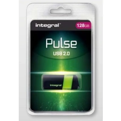 Afbeelding van Integral Pulse USB 2.0 stick, 128 GB, zwart/geel stick