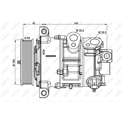 Afbeelding van Compressor, airconditioning NRF 32882
