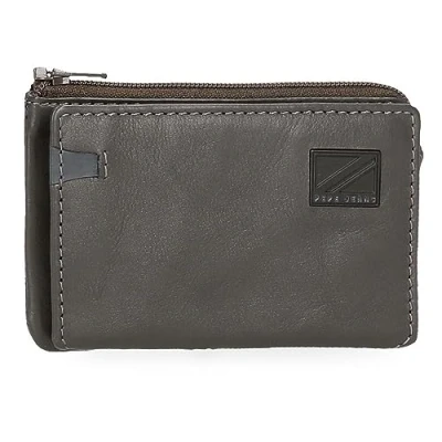 Afbeelding van Pepe Jeans Marshal portemonnee met kaartenvak, Grijs, 11 x 7 1,5 cm, leer, Eén maat, kaarthouder