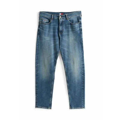 Afbeelding van Tommy Jeans Isaac Tapered Fit, Heren, Maat: 28x32, Denim dark