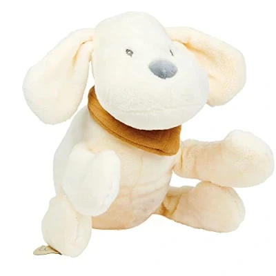 Afbeelding van Nattou Knuffeldier, hond Charlie, metgezel vanaf de geboorte, ca. 30 cm, PETA getest en veganistisch, flanel, katoen/polyester, vanille