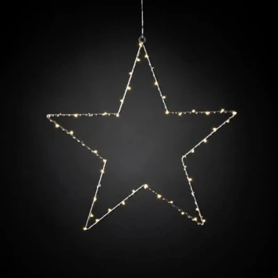 Afbeelding van Kerstster led kerstverlichting binnen 50 lampjes 45 x cm ex