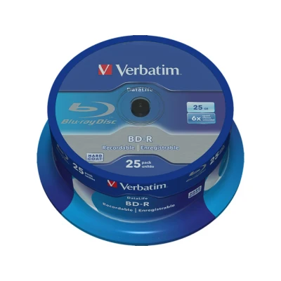 Afbeelding van Verbatim BD R Blu Ray 25GB 6x 25st. No ID Cakebox
