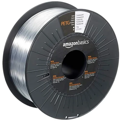 Afbeelding van Amazon Basics 3D printerfilament, PETG, 1,75 mm, doorzichtig, spoel van 1 kg